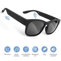 GELETE Smart Glasses Wireless Bluetooth Sunglasses Open Ear Music&Hands-Free Calling,for Men&Women,Polarized Lenses,IP7 Waterproof,Connect Mobile Phones and Tablets (Black)