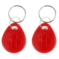 OBO HANDS 50pcs RFID Smart Card of ID Keyfobs,125 KHz Tags EM4100, Access Control Card Five Colors (Red)