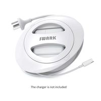 SWARK Cord Winder Compatible with Original 45W / 60W / 61W Apple MacBook Charger (MagSafe & Type-C),Charger Winder - White