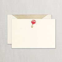 Crane & Co. Hand Engraved Hot Air Balloon Correspondence Card with Lined Envelopes- Pack of 20 Cards