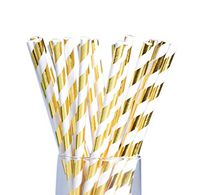 25Pcs Da.Wa Stripe Paper Straw Hard Paper Straws Decorative Straws for Carious Drinking Party Birthday Party Wedding (1)