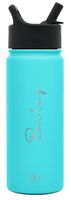 Simple Modern 18 Ounce (Custom) Summit Water Bottles with Straw Lid - Vacuum Insulated Tumbler Double Wall Travel Mug 18/8 Stainless Steel Flask -Caribbean