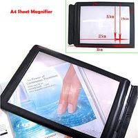 zinnor 3X A4 Sheet Full Page Reading Magnifier Large Magnifying Glass Reading Aid Lens Fresnel for Books Menus Newspapper Improve Elderly Poor Eyesight for The Eldly Gift