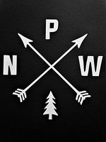 Chase Grace Studio Pacific Northwest PNW Hiking Vinyl Decal Sticker|White|Cars Trucks Vans SUV Laptops Wall Art|5.25" X 5.25"|CGS816