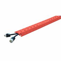 Fastlane FL1X1.5-O Polyurethane 1 Channel Drop Over Cable Protectors with L-Shaped Connectors, Orange, 36" Length, 5.25" Width, 0.75" Height