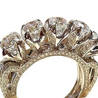 Slendima Fashion Dazzling Cubic Zirconia CZ Wedding Engagement Ring Women Bridal Banquet Party Jewelry Silver US 6