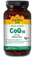Country Life - Maxi-Sorb CoQ10 Q-Gel, 30 mg - 120 Softgels