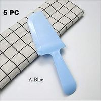 Wonderful Deluxe Disposable Plastic Tableware Premium Cake Knives Cutlery For Party & BBQ - 5 PC (A-Blue)