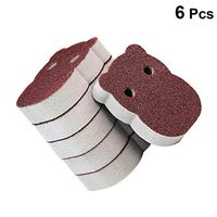 UPKOCH 6PCS Emery Sponge Nano Pot Clean Brush Washing Kitchen Cleaner Tool Home Dish Bathroom Cleaning Pads(Hippopotamus Pattern)