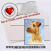 Michael Steddum Irish Terrier Head Study IV Note Card Set