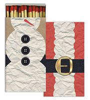HomArt Fireplace Matches, Large, Snowman and Santa Design
