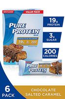 Pure Protein Bars, High Protein, Nutritious Snacks to Support Energy, Low Sugar, Gluten Free, Chocolate Salted Caramel, 1.76oz, 6 Pack