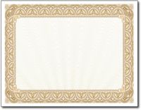Gold Border Blank Certificate Paper - 100 Pack - 8.5" x 11" Certificates for Printer Awards