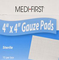 Medique Products 62012 Sterile Gauze Pads, 4-Inch By 4-Inch, 10 Per Box