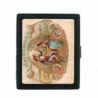 Perfection In Style Metal Cigarette Case Vintage Tobacco Labels Design 001