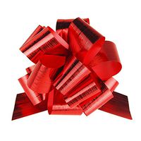 Metallic Pull Bows for Gift-Wrapping, 2-Piece (Large, Red)
