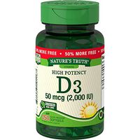 Nature's Truth Vitamin D3 2000 IU | 150 Softgels | High Potency | Non-GMO, Gluten Free