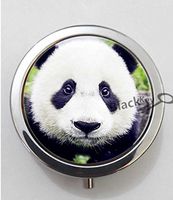 BlackKey Panda Animal 3-Compartment Decorative Pocket Gift Box Case Organizer for Pill, Color 1 -376