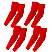 The Elixir Sports Compression Arm Sleeves, Ideal for Outdoor Activities Baseball Football Basketball (4 Pairs, Red)