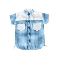 Baby Clothes Outfit Favor Bags for Baby Shower (12-Pack) (5 1/4" x 5 1/2", White/Blue Baby Boy Shirt)