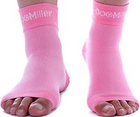 Doc Miller Plantar Fasciitis Socks Medical Grade Compression Foot Sleeves - Ankle Arch & Heel Support Achilles Tendon Support, Heel Spurs Tendonitis, Joint Pain Eases Swelling (Pink, Large)