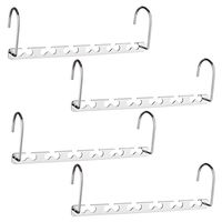 HOUSE DAY 4 Pack Metal Magic Hangers Space Saving Hangers Closet Space Saving Wardrobe Clothing Hanger Oragnizer, Updated Hook Design