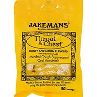 Jakemans Throat & Chest Lozenges Honey & Lemon Menthol (Pack of 4)