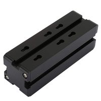 Machine Bed Short Dock, Aluminum Alloy Black Short Machine Bed Short Dock with12 Holes