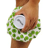 Neotech Care Ice Bag for Injuries, Swelling, Headache, Pain Relief, First Aid - Cold Pack Screw Top Lid - Reusable, Refillable, Flexible & Waterproof Pouch/Bladder Style (11 inch, Lime Design)