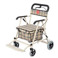 Walker for The Elderly Folding Walking Frame Lightweight Alumium Walking Frame for Senior Walking Frame for Shopping Lightweight Aluminum Walker (Color : Red, Size : 90x60x48cm)