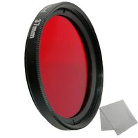 Balaweis Red 37mm Full Color Lens Filter for 37mm Lens DSLR Camere + Lens Microfiber Cloth