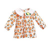 MINGLIFE Toddler Girls' Long-Sleeve Dress Set Orange