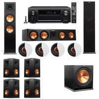 Dolby Atmos 7.1.4 Klipsch RP-280F Tower Speakers R115SW with Denon AVR-X4300H