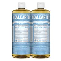 Dr. Bronner's - Pure-Castile Liquid Soap (Baby Unscented, 32 Fl Oz (Pack of 2)