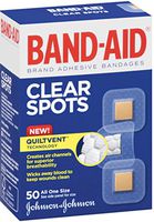 BAND-AID Bandages Clear Spots 50 Each (Pack of 5)