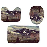 YAYUMI Non-Slip Fish Scale Bath Mat Bathroom Kitchen Carpet Doormats Decor Pack of 3