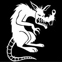 Mischievous Rat Decal Sticker (White, Mirrored), Decal Sticker Vinyl Car Home Truck Window Laptop
