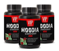 Hoodia Gordonii Perfect for Weight Loss - Pure Hoodia Gordonii Extract 2000mg - Hoodia Gordonii Highly Effective Appetite Suppressing (3 Bottles 180 Capsules)