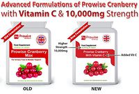 Cranberry Double Strength 10,000mg 90 Tablets with Added Vitamin C - High Strength Daily Supplement – UK Manufactured to GMP Guaranteed Quality–Suitable for Vegetarians & Vegans by Prowise Healthcare