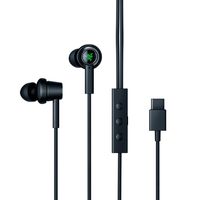 Razer Hammerhead USB-C Active Noise Cancellation (ANC) Earbuds: DAC - Custom-Tuned Dual-Driver Technology - in-Line Mic & Volume Control - Aluminum Frame - Braided Cable - Matte Black