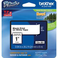 Brother P-Touch PT-9200PC Label Tape (OEM) 1" Black Print on White