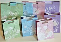 Gift Bag Set 4-Large, 4-Medium + 4-Free Medium Bags Total 12-Gift Bags and 12 Gift Cards!