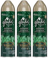 Glade Air Freshener Spray - Holiday Collection 2018 - Enchanted Evergreens - Net Wt. 8 OZ (227 g) Per Can - Pack of 3 Cans