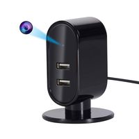 Wireless Hidden Spy Camera-USB Charging Station, 2 Ports Charger Multi Function WiFi Spy Camera, 1080P Live Video, Motion Detection, App Remote View