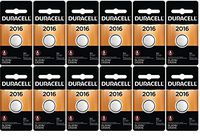 12-Pack Duracell 2016 Batteries 3.0 Volt Lithium Coin Button