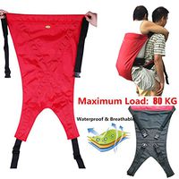 JM-D Double Layer Patient Lift Sling Carrier One-Person Transferring Belt Emergency Evacuation Chair, One-Person Transferring Belt Carrying Up Down Stairs to Bed,Wheelchair