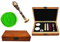 MNYR Vintage Lightning Nature Luxury Wood Box Gold Metal Peacock Wedding Invitations Gift Cards Paper Stationary Envelope Seals Custom Logo Wax Seal Sealing Stamp Wax Sticks Melting Spoon Gift Box Kit