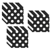 Black Polka Dot Luncheon Napkins - 48 Pieces