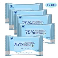 Hand Wipes 75% Alcohol Wet Wipes Suitable for All-Purpose Cleaning, Alcohol Detergent Wet Wipes 10pcs/Pack, 15 Pack (150 pcs)