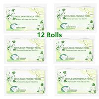 Toilet Paper Household roll Paper Thick Toilet Paper Roll Silky & Smooth Soft 4-Ply Toilet Paper Bathroom Kitchen Toilet Tissue Paper Degradable Roll Paper (12)